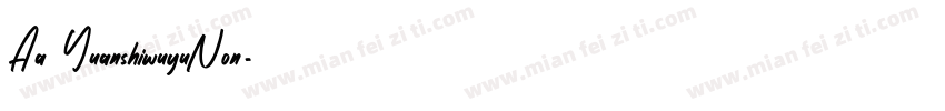 Aa YuanshiwuyuNon字体转换